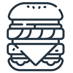 double burger icon isolated on white background from fast food collection. double burger icon trendy and modern double burger symbol for logo, web, app, UI. double burger icon simple sign. double burger icon flat vector illustration for graphic and web de