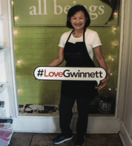 Veganism advocate Tammy Chiu and manager of Luving Hut in Norcross