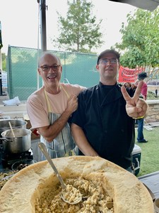 il Giallo Osteria & Bar having fun, serving up some risotto. 