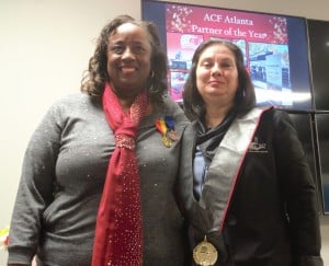 Kimberly Brock Brown, CEPC, CCA, AAC, the ACF National President and ACF Atlanta Chefs Executive Director Polly Barrington