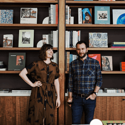 Lucian Books & Wine owners Kate Barringer, left, and Jordan Smelt.