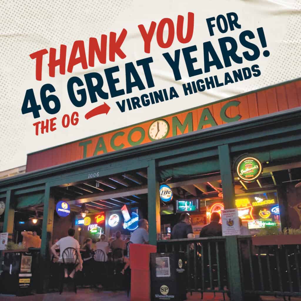 Taco Mac Announces Closure of Original Virginia-Highlands Location